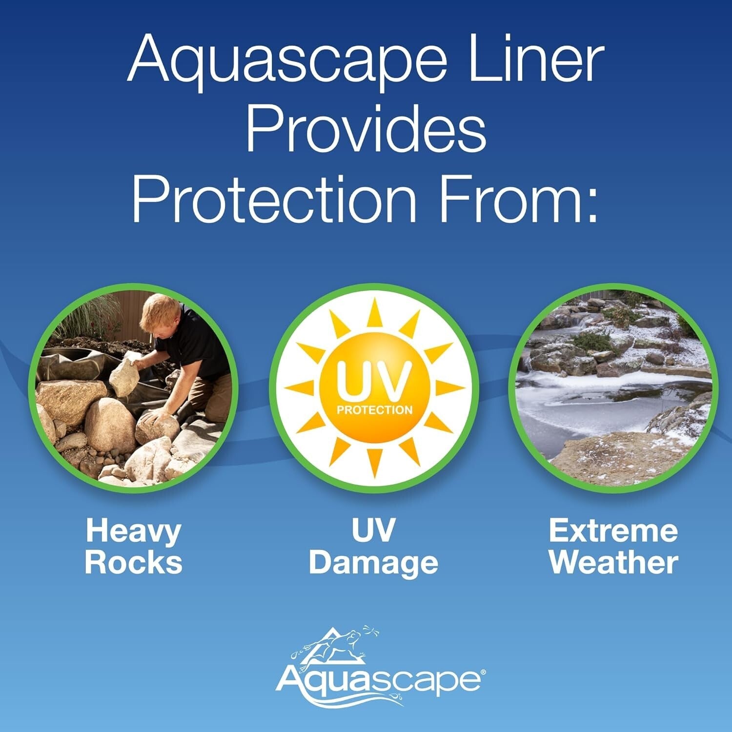 5x15 Feet Fish-Safe Pond Liner - Superior UV Resistance and Stretchable Design