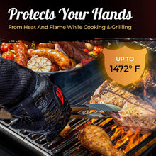 Load image into Gallery viewer, Premium BBQ Gloves - 1472°F Heat Resistant Grilling Gloves for Maximum Safety