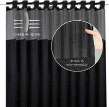 Load image into Gallery viewer, Luxury Hotel-Grade Shower Curtain with Thick Waffle Weave &amp; Mesh Top - 72x74