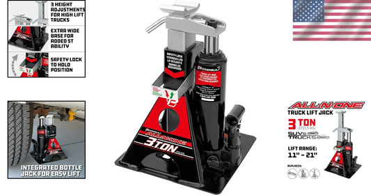 Aluminum 3 Ton Unijack with Ratcheting Safety Bar – Ideal for RVs and Trailers