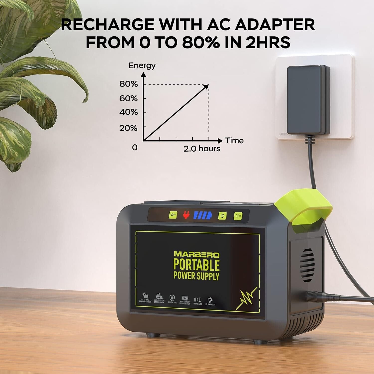 Lightweight Portable Power Station with Multi-Output Ports - Ideal for Travel