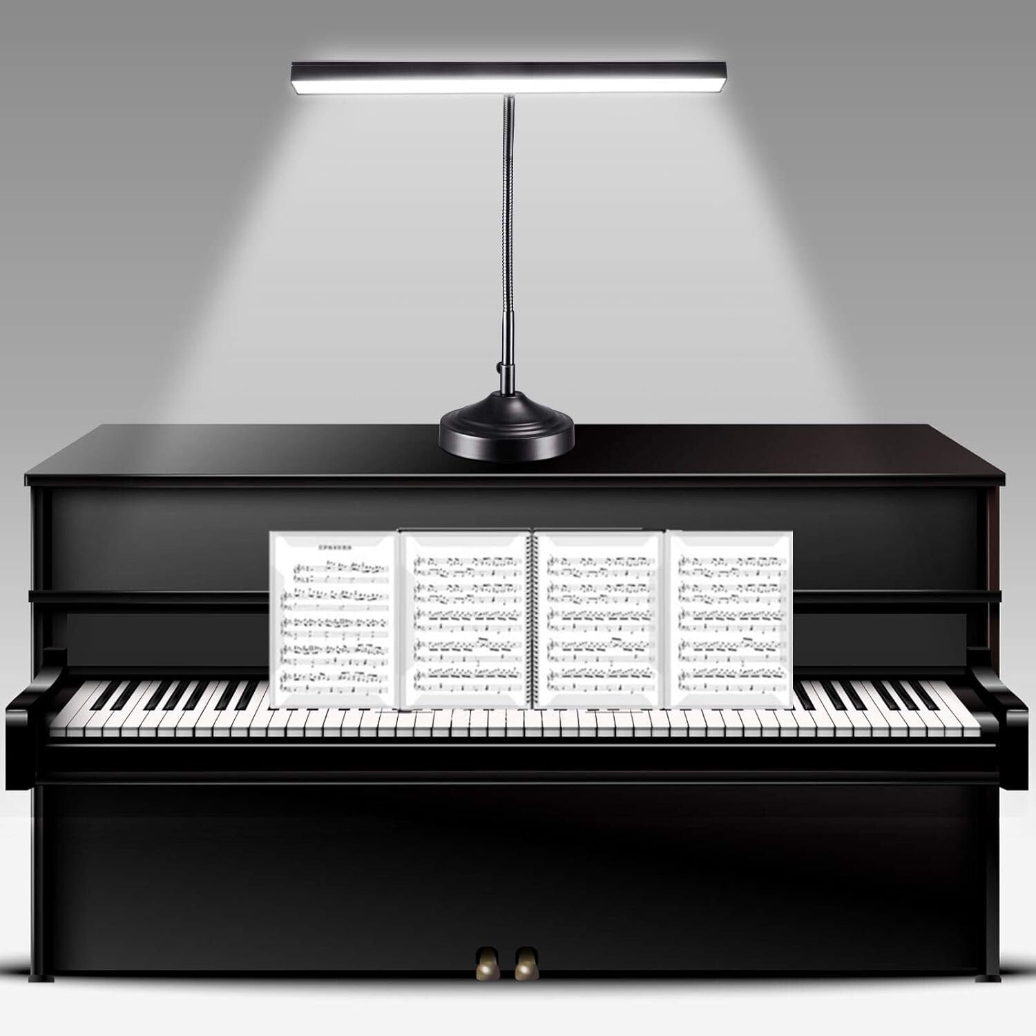 Adjustable LED Piano Light with 3 Modes & Flexible Arm for Grand/Upright Pianos