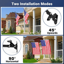 Load image into Gallery viewer, Patriotic American Flag Pole Kit with Anti-Tangle Rings - 2 Pack for Home Use