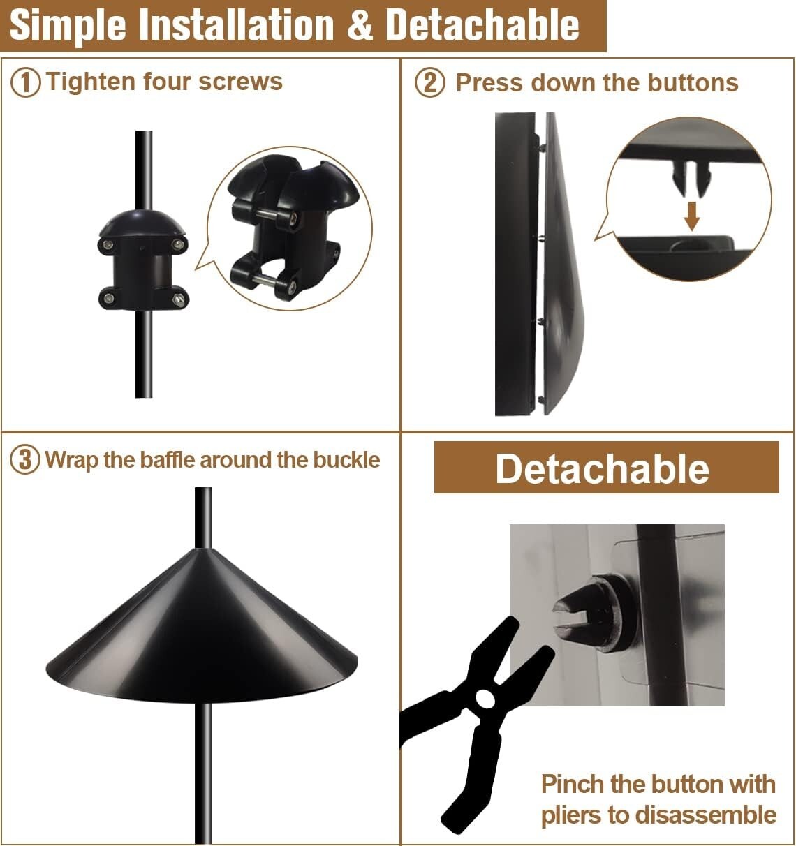 Elegant Pole-Mounted Squirrel Baffle - 19-Inch Diameter for Bird Feeder Defense
