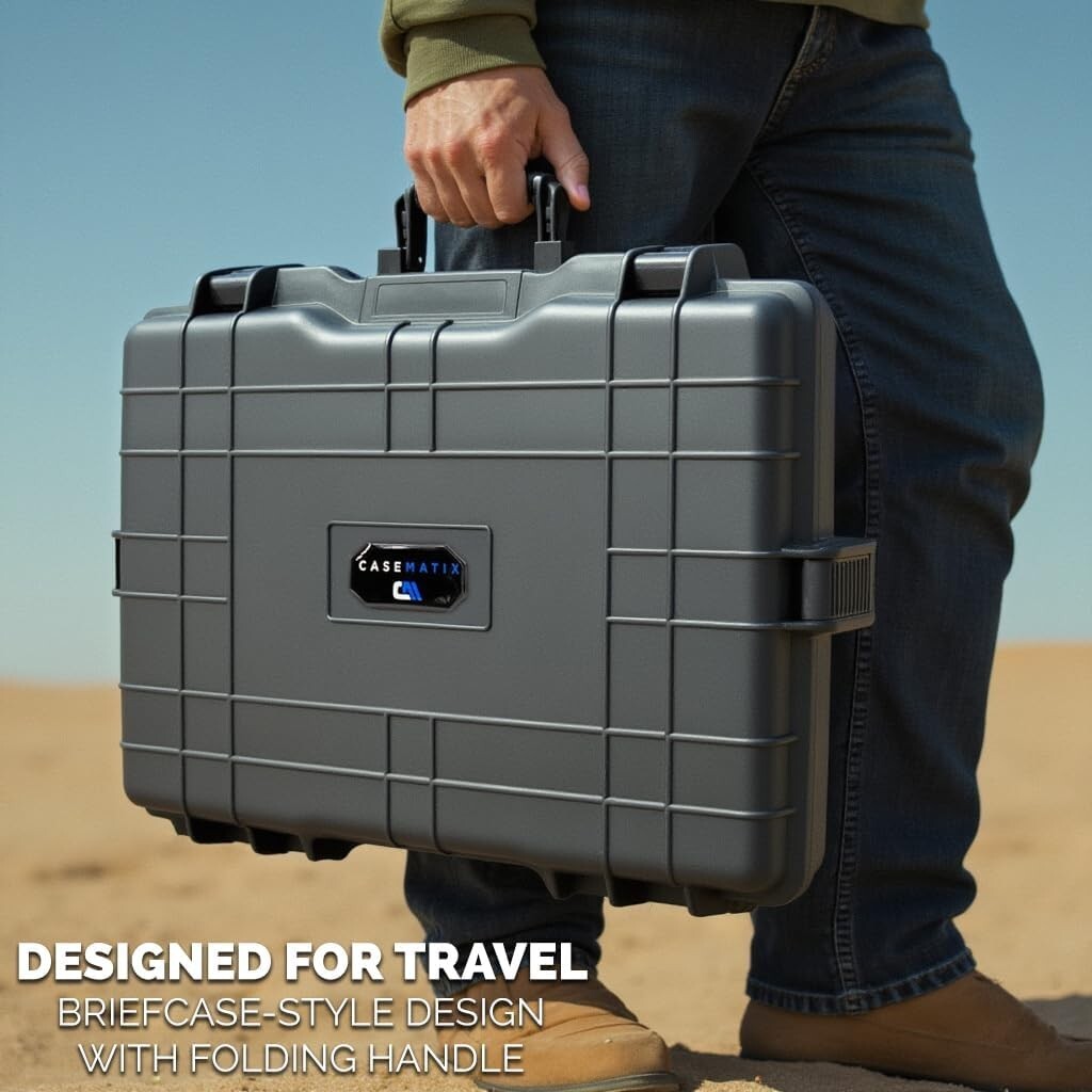 Durable Waterproof Hard Case with Foam for 15-17" Gaming Laptops - Secure Travel