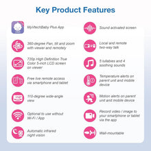 Load image into Gallery viewer, Smart Baby Monitor with Remote Access, HD Night Vision &amp; Temperature Alerts