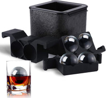 Load image into Gallery viewer, BPA-Free Silicone Ice Sphere Tray: Makes 4 Crystal Clear Ice Balls for Cocktails