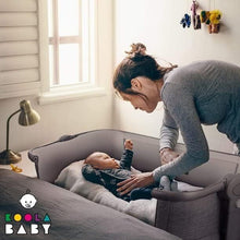 Load image into Gallery viewer, Sleep Nest for Newborn: Grey Bedside Bassinet with Wheels and Storage Basket