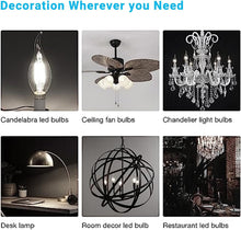 Load image into Gallery viewer, 24 Pack E12 LED Candelabra Light Bulbs - 5.5W Dimmable with Vintage Flame Tip