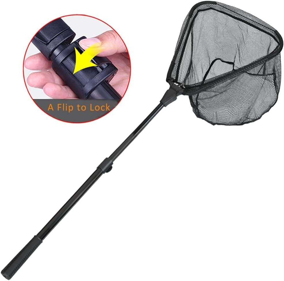 Compact Retractable Fishing Net with Telescopic Handle - Perfect for All Anglers