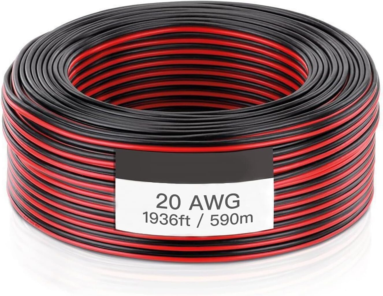 Flexible 20 Gauge 2-Conductor Cable - 590M Extension for LED Lighting Projects