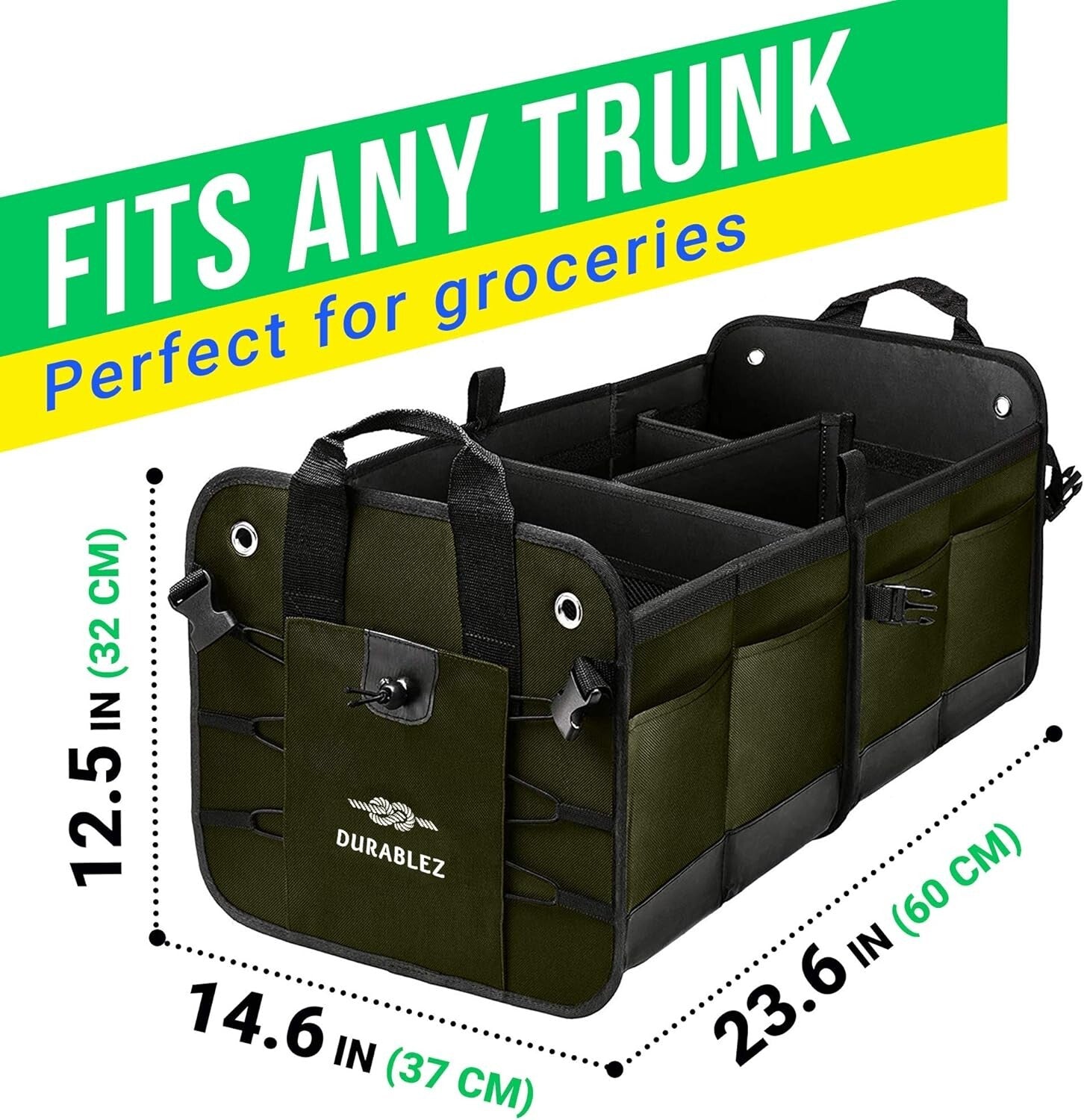 Premium Collapsible Organizer for Trucks, SUVs, and Sedans - 2.5 Cu Ft Capacity