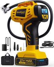 Load image into Gallery viewer, Quick-Charge Tire Inflator with 21V Battery - 160 PSI for Cars, Bikes &amp; E-Bikes