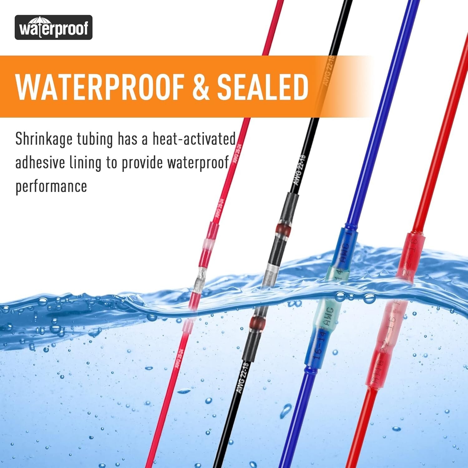 1200PCS Waterproof Heat Shrink Wire Connectors Kit for Marine & Automotive Use