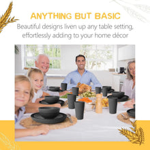 Load image into Gallery viewer, Elegant 40-Piece Service for 8 - Unbreakable Black Dinner Set for Every Occasion