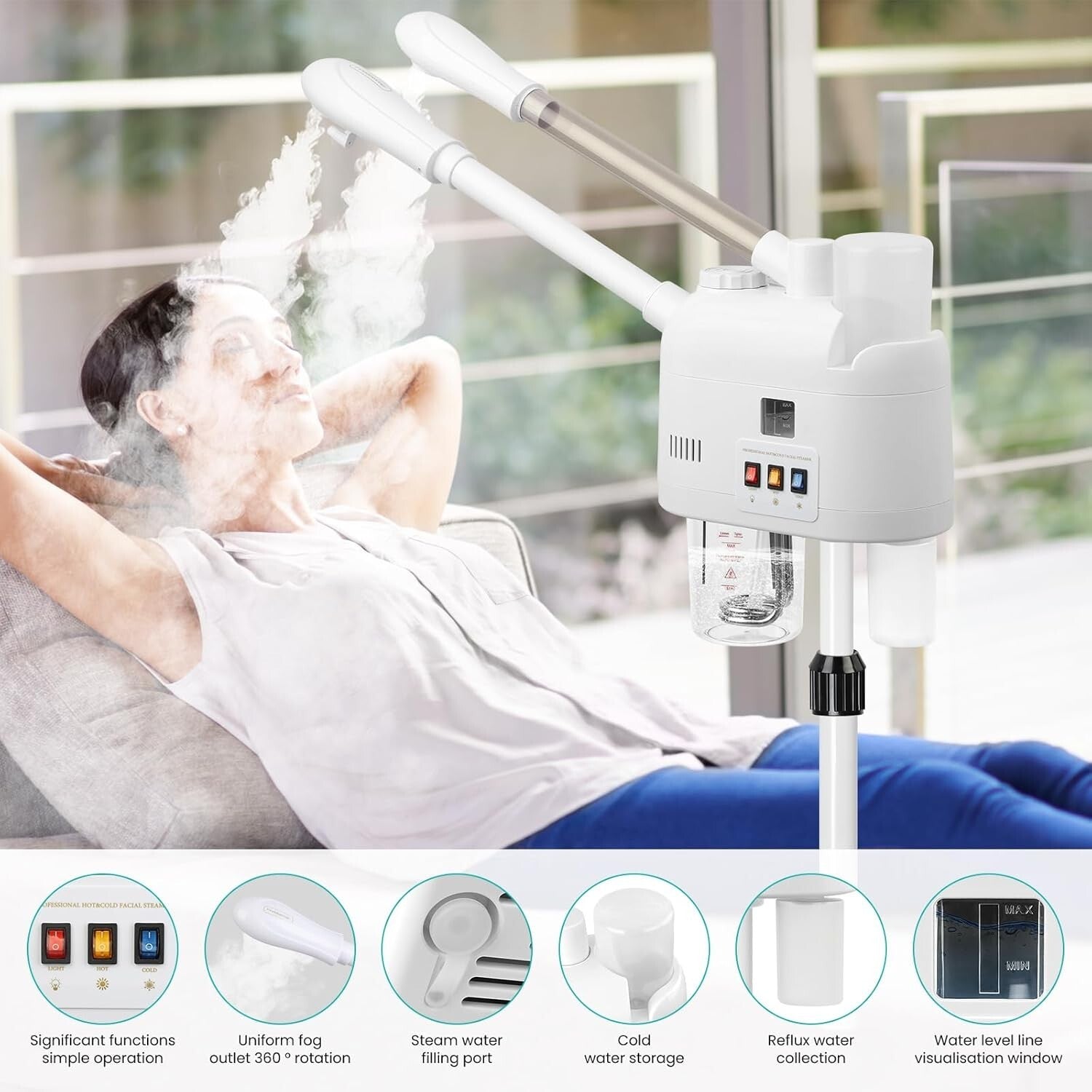 Advanced Facial Steamer with Nano Technology – Moisturizing & Hydrating