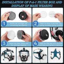 Load image into Gallery viewer, Advanced Full Face Gas Mask for Nuclear &amp; Chemical Protection – Adjustable Fit