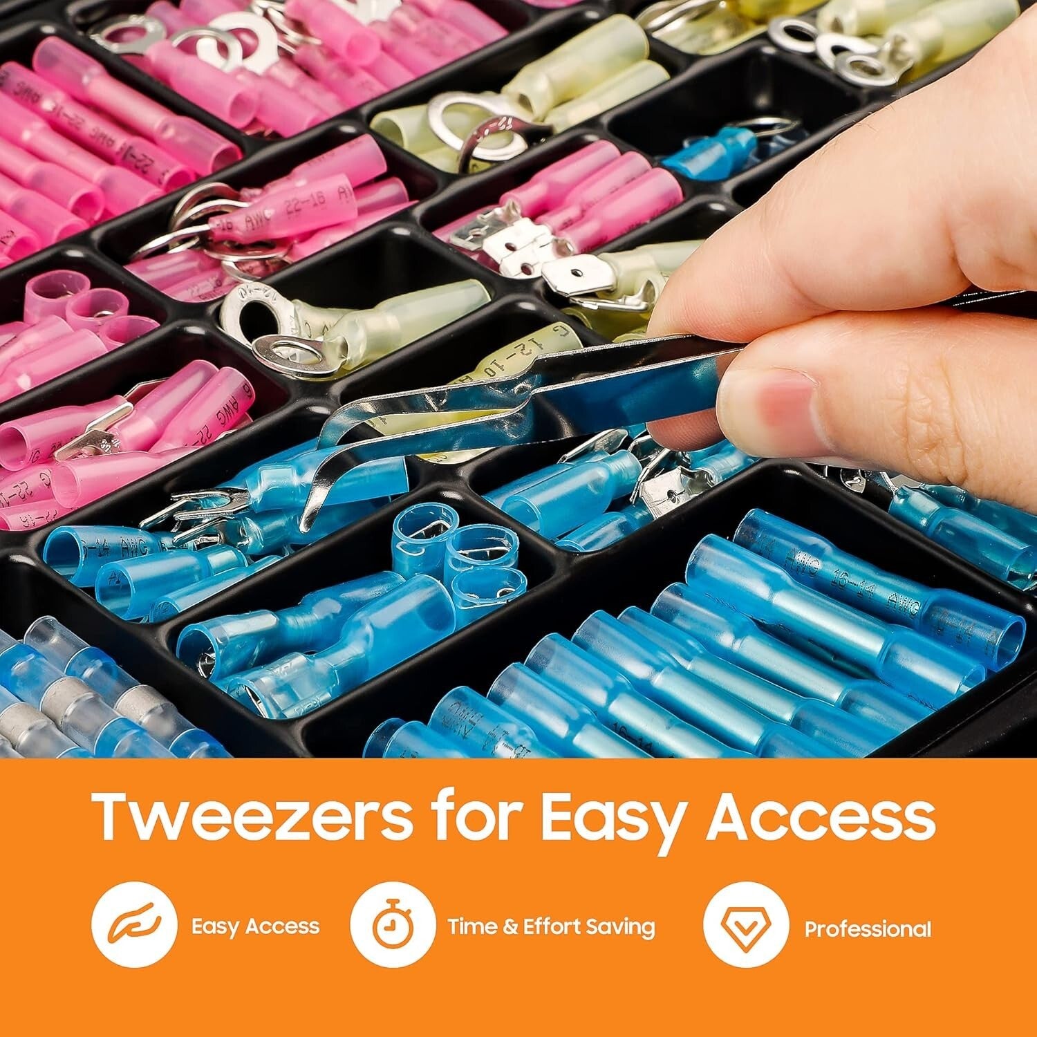 1500PCS Waterproof Heat Shrink Wire Connectors for Marine and Automotive Use