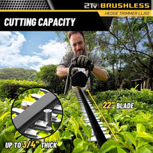 Load image into Gallery viewer, Lightweight Cordless Hedge Trimmer with 22'' Blade - Battery &amp; Charger Included