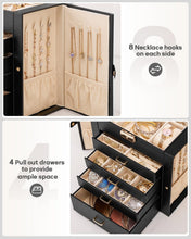 Load image into Gallery viewer, Mirrored Jewelry &amp; Watch Storage Box - Elegant Design with Removable Pillows