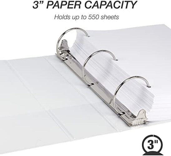 Economy 3-Inch 3-Ring Binders 12-Pack - Perfect for School & Office Use