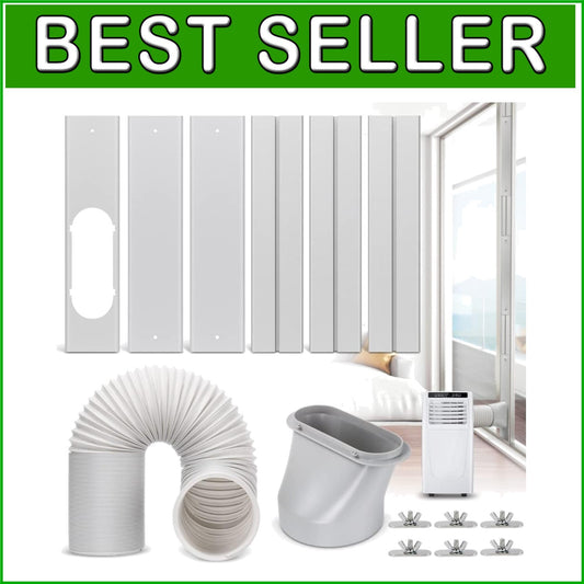Adjustable Portable AC Window Vent Kit - 5.9 Inch Exhaust Hose, 78.7 Inch Length