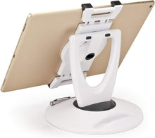 Load image into Gallery viewer, Adjustable Height Tablet Stand with Central Pivot - for Retail Kiosks &amp; Offices