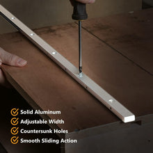 Load image into Gallery viewer, Aluminum 24" Miter Bar with Countersunk Holes - Versatile 4PK for Woodworking