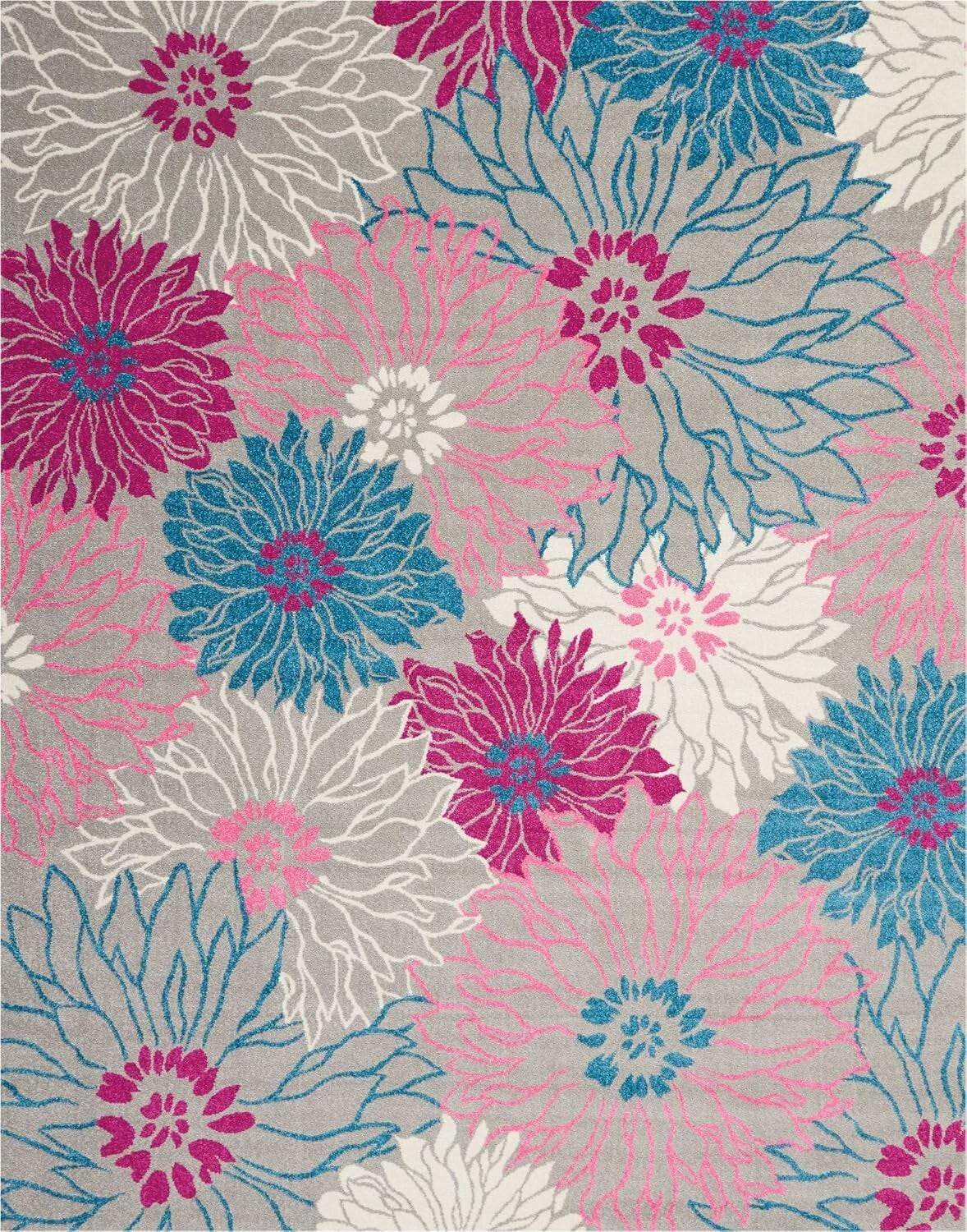 Non-Shedding Floral 8'x10' Area Rug - Perfect for Stylish Living Spaces