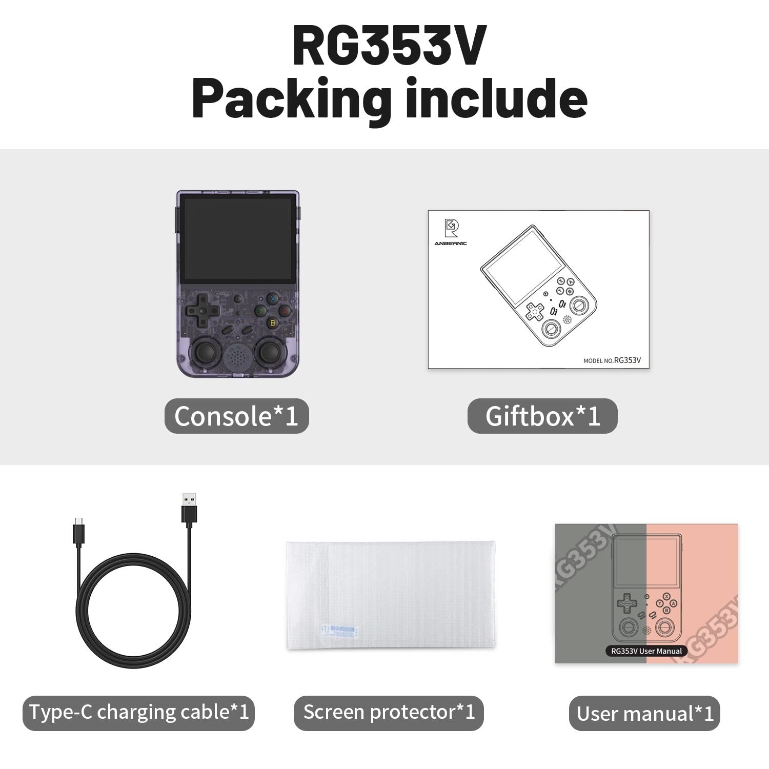 All-in-One ANBERNIC RG353V Retro Console – Play 4452 Games with Dual OS, 5G WiFi