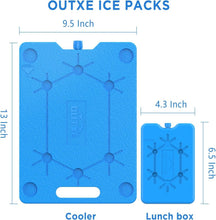 Load image into Gallery viewer, Slim and Efficient 10 x 13 Inch Ice Packs for Coolers - Eases Storage Needs