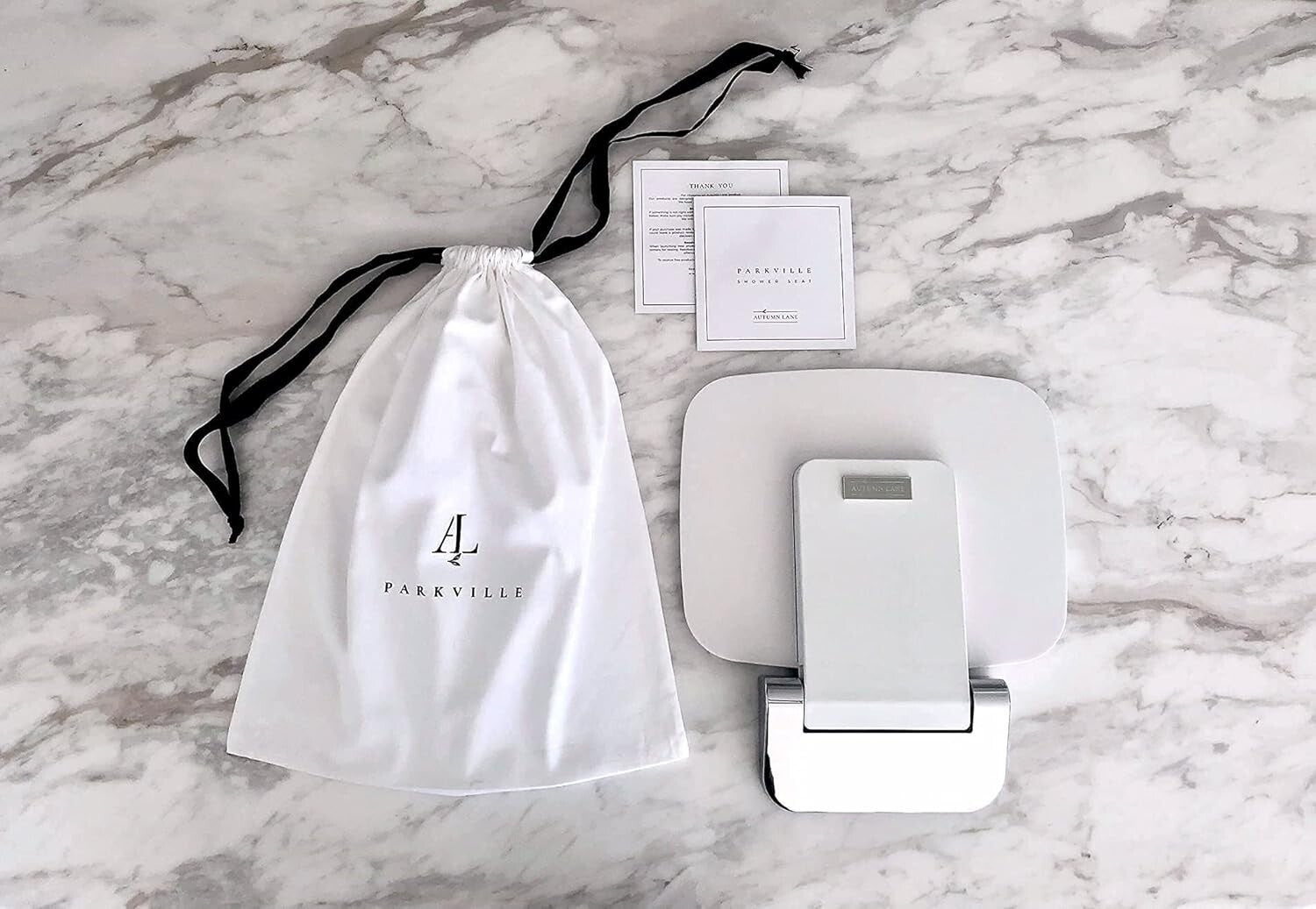 Compact & Modern Shower Bench - Fold Down Shower Seat with 350lbs Capacity