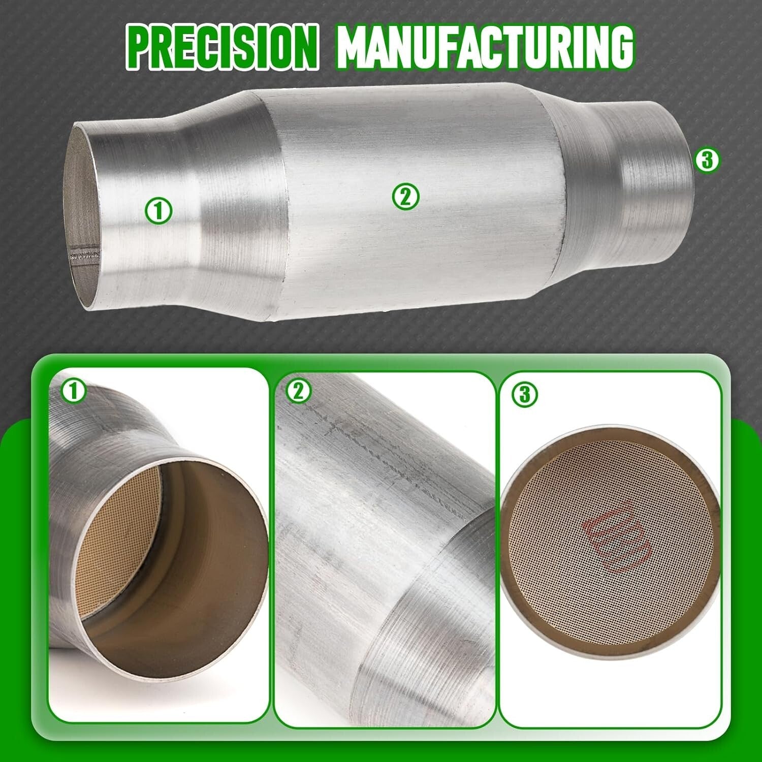 EPA Compliant 3 Inch High-Flow Catalytic Converter - Direct Replacement Solution