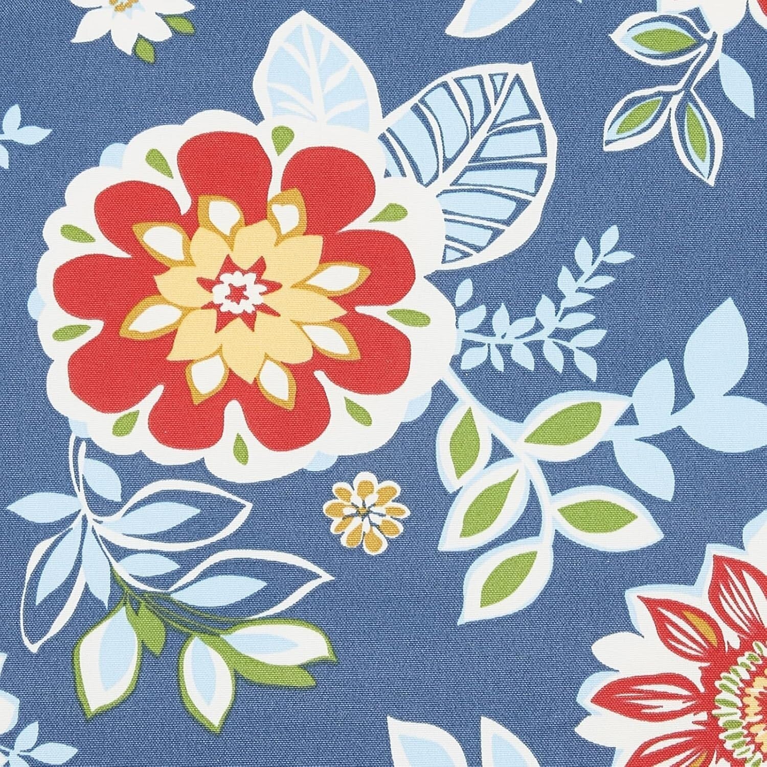 Decorative Outdoor Lumbar Pillows - Set of 2, 12x20 Inches, Big Blue Flower