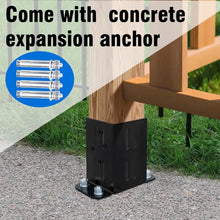 Load image into Gallery viewer, Versatile Fence Post Anchors Set - Includes Screws for Wood &amp; Concrete Floors