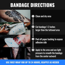 Load image into Gallery viewer, Extra Large Tattoo Aftercare Bandage Roll, 10.2in x 8yd - Waterproof &amp; Sterile