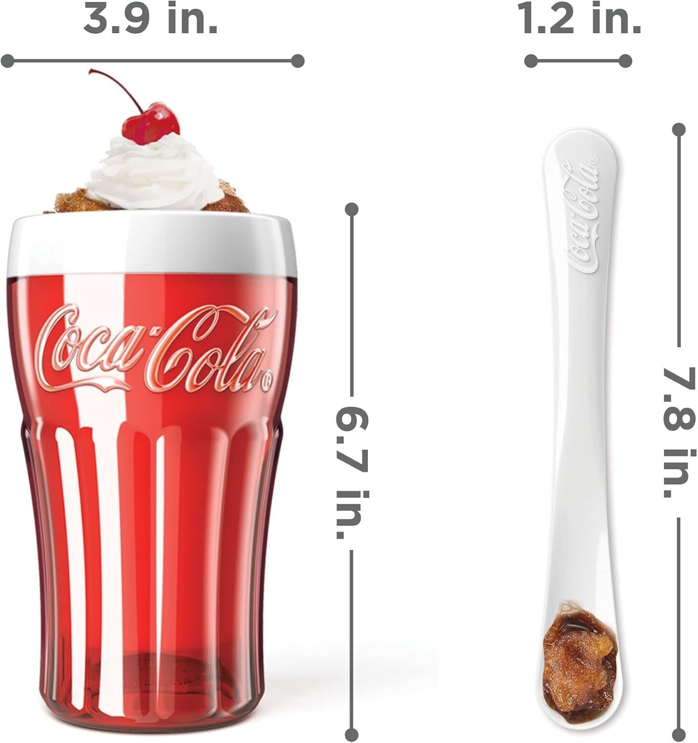 Coca-Cola Float & Slushy Maker Set of 2 - Retro Smoothie & Slushie Cups