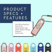 Load image into Gallery viewer, Modern Women’s Personal Safety Alarm - 130 dB, Keychain &amp; Strobe Light, 2-Pack
