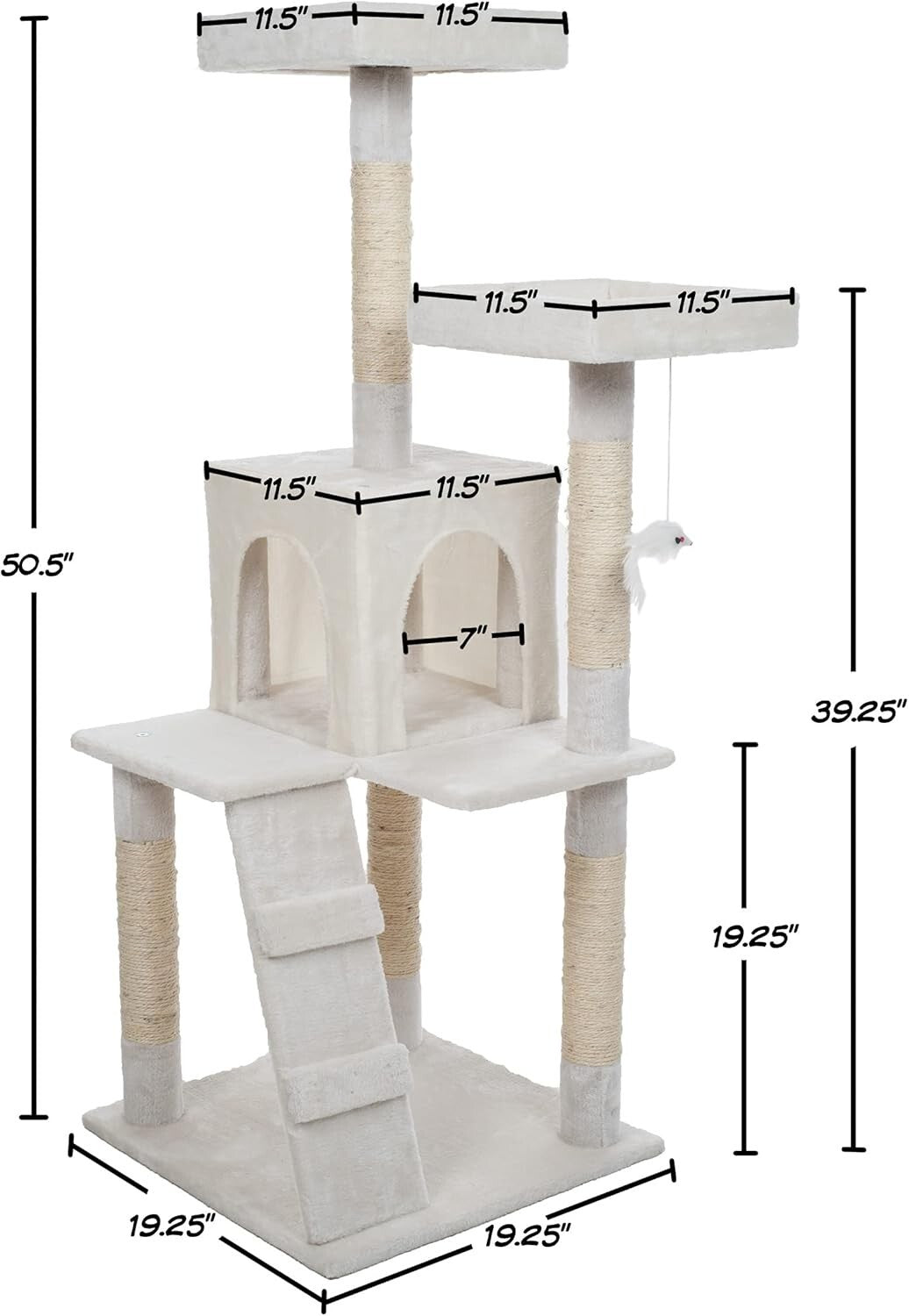 High Reach 4-Tier Cat Tower: Cozy Perches, Condo & Endless Play for Indoor Cats