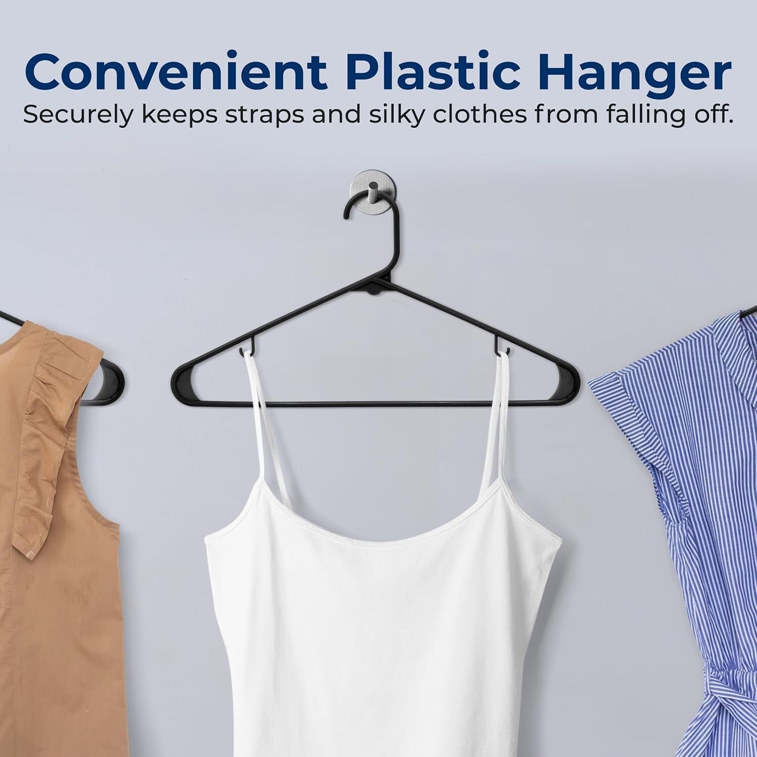 Durable Non-Slip Plastic Hangers - Set of 200 for Efficient Closet Organization