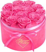 Load image into Gallery viewer, Beautiful Preserved Rose Bouquet in Velvet White Box - Gift of Lasting Love