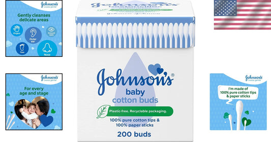 Versatile 100% Cotton Buds for Delicate Cleaning & Makeup Removal - 6 Packs