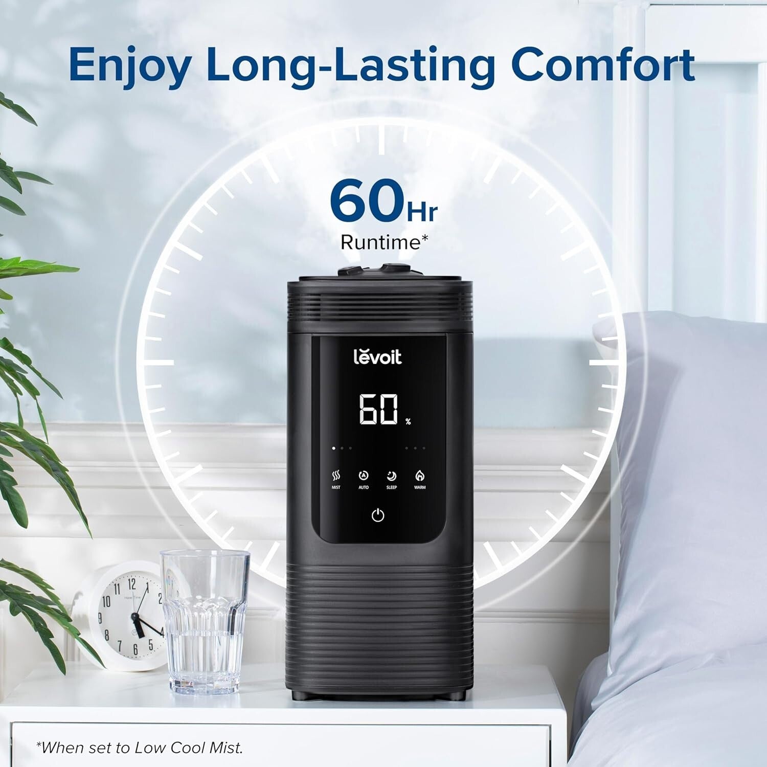 Premium 6L Smart Humidifier with Remote Control: Warm & Cool Mist for Home