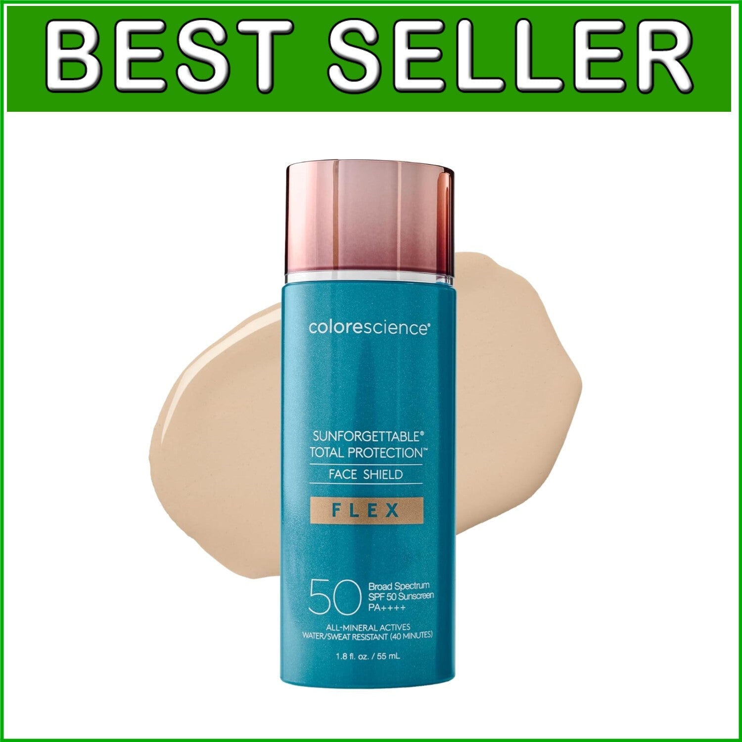 Total Protection Face Shield with SPF 50 - Fragrance-Free Sunscreen, 1.8 fl. oz.