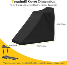 Load image into Gallery viewer, Waterproof Dustproof Zippered Folding Cover for Treadmill - Black, 57"L x 25"W