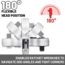 Load image into Gallery viewer, Flexible Head Stubby Ratchet Set - 1/2, 3/8, and 1/4 Inch Drive Wrenches