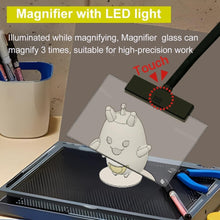 Load image into Gallery viewer, Compact Workbench with LED Lights and Storage for Model Building Projects