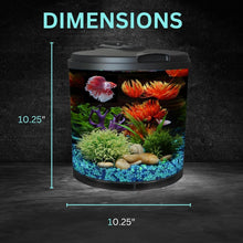 Load image into Gallery viewer, Compact 2-Gallon LED Fish Tank with Power Filter - Ideal for Betta &amp; Guppies