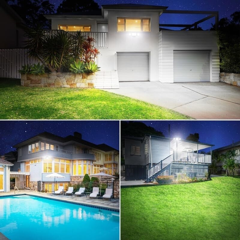 60W Outdoor LED Flood Light with 6000 Lumens - IP65 Waterproof Security Light