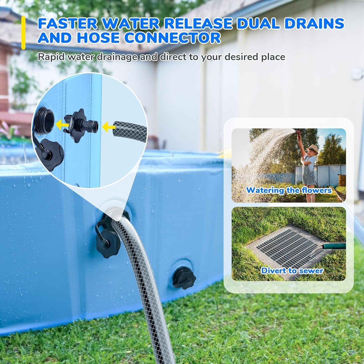 Effortless 97'' Splash Pad Pool for Kids & Large Dogs - Cool Off Together